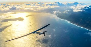 Solar Impulse flying over Hawaii